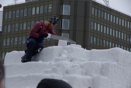 雪をカット